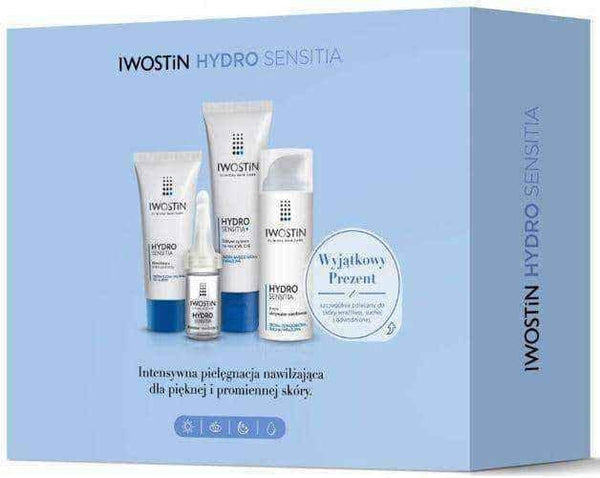 Iwostin Hydro Sensitia Moisturizing Activation Cream Set 50ml + Eye Cream 25ml + Night Cream 50ml + Moisturizing Booster 5ml UK