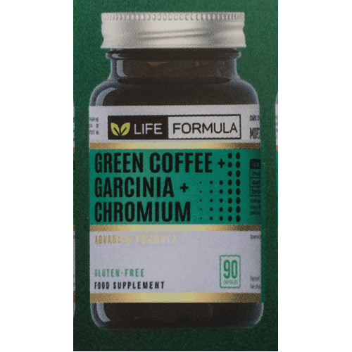 LIFE FORMULA GREEN COFFEE, GARCINIA + CHROME 90 capsules UK