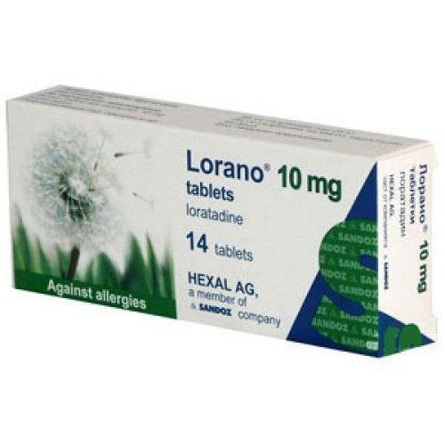 LORANO 10mg. 14 tablets Loratadine UK