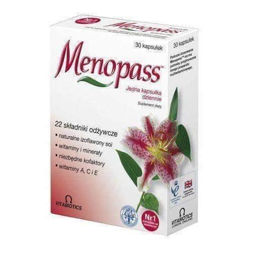 MENOPASS x 30 capsules - perimenopausal and menopausal women UK