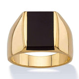 Mens rings - 14k Gold Overlay Men's Ring - 8 UK