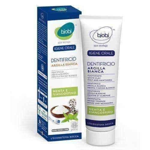 Mint toothpaste with white clay and hawthorn 75ml UK