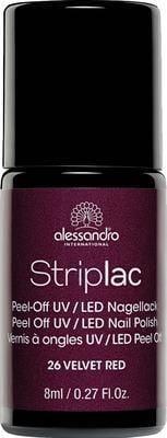 Nail polish ALESSANDRO Striplac 126 velvet red UK