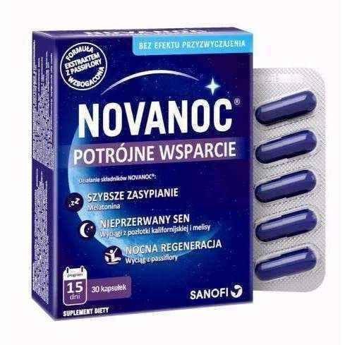 Novanoc Trouble falling asleep, insomnia, natural sleep aid x 30 capsules UK