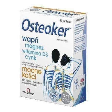 OSTEOKER FOR STRONG BONES x 30 tablets magnesium, calcium and vitamin D3 and zinc UK