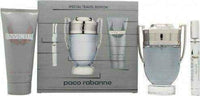 Paco Rabanne Invictus Gift Set 100ml EDT Spray + 100ml Shower Gel + Mini 10ml EDT UK