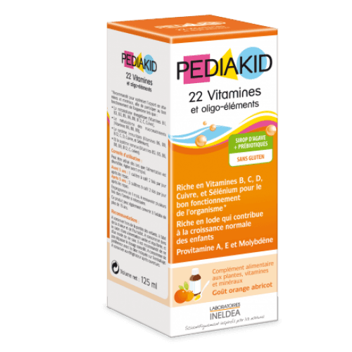 PEDIAKID syrup with 22 vitamins and oligoelements 125ml. UK