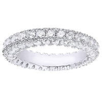 Rhodium Plated Eternity Ring UK