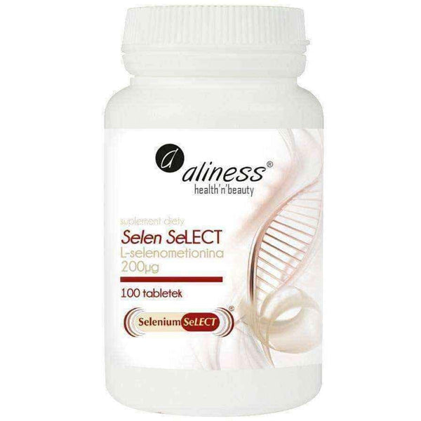 Selenium ALINESS Select L-selenomethionine 200μg x 100 tablets UK
