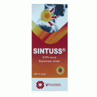 SINTUSS syrup for dry cough 0.15% 200ml. UK