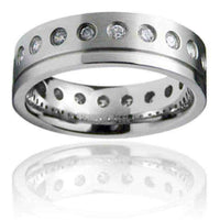 Stainless steel cz eternity ring UK