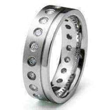 Stainless steel cz eternity ring UK