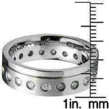 Stainless steel cz eternity ring UK