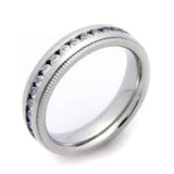 Stainless steel eternity band UK