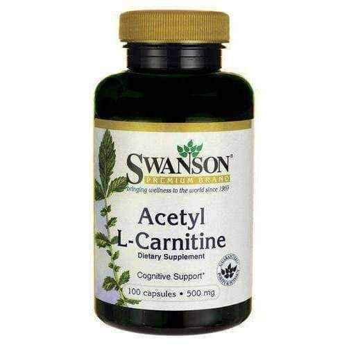 SWANSON Acetyl L-Carnitine 500mg x 100 capsules, l carnitine weight loss UK