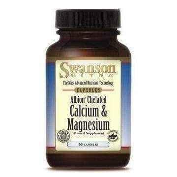 SWANSON Albion chelate Calcium and Magnesium x 60 capsules UK