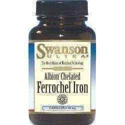 SWANSON Albion Iron chelate Ferrochel 18mg x 180 capsules UK