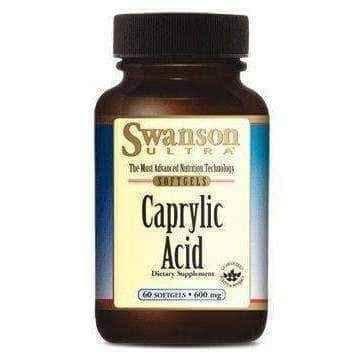 SWANSON caprylic acid, 600 mg capsules x 60 UK