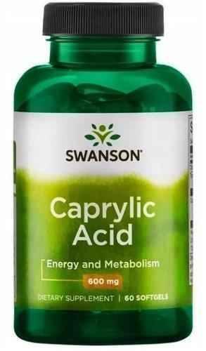 SWANSON Caprylic Acid 600mg x 60 capsules UK