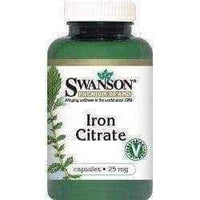 SWANSON iron citrate 25mg x 60 Capsules UK