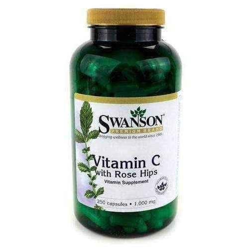 SWANSON Vitamin C 1000mg with wild rose x 250 capsules UK