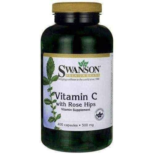 SWANSON Vitamin C + Wild Rose 500 x 400 capsules UK