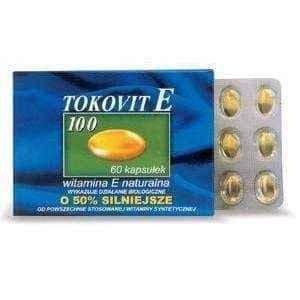 TOKOVIT E 0.1 x 60 caps. vitamin e capsules, ischemic heart disease UK