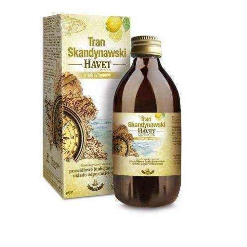 TRAN SCANDINAVIAN HAVET taste of lemon liquid 250ml fermented cod liver oil UK