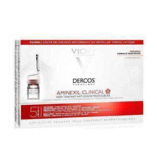 VICHY DERCOS Aminexil 5 Clinical formula for women 21 x 6ml ampoules UK