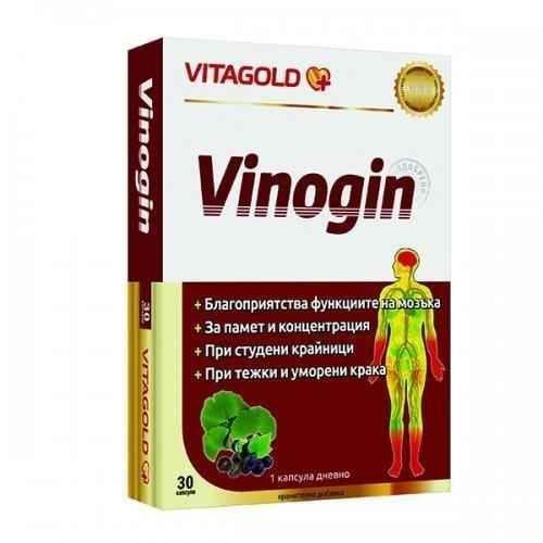 VINOGIN for memory, heart and hemorrhage 30 capsules UK