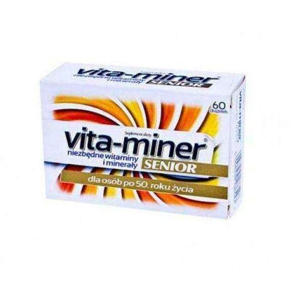 Vita-miner Senior x 60 dragees, senior multivitamin, vitamins for elderly UK