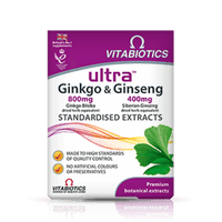 VITABIOTICS - ULTRA GINKGO + GINSENG 60 tablets UK