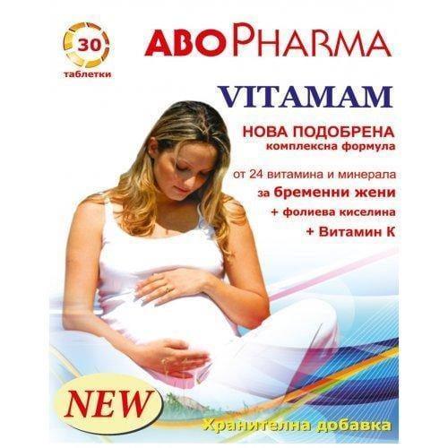 VITAMAM multivitamins and minerals for pregnant women 30 tablets, VITAMAM UK