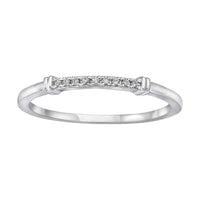 White gold diamond band rings | 14k Stackable Ring UK