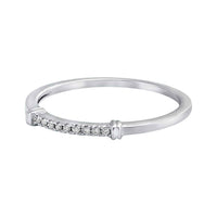 White gold diamond band rings | 14k Stackable Ring UK