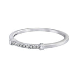 White gold diamond band rings | 14k Stackable Ring UK