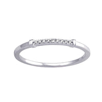 White gold diamond band rings | 14k Stackable Ring UK