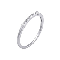 White gold diamond band rings | 14k Stackable Ring UK