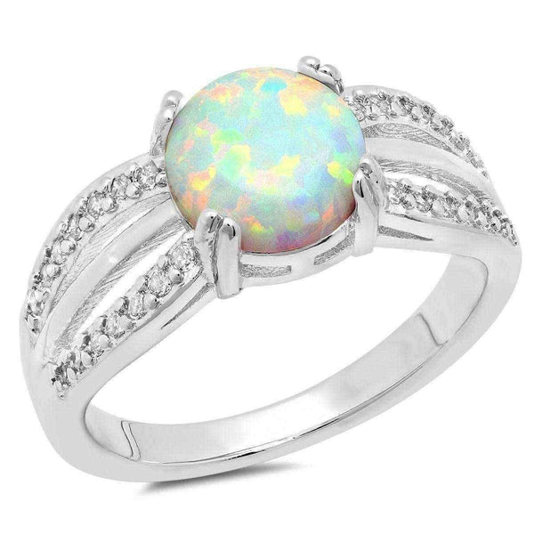 White opal engagement rings | Ladies Ring UK