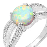 White opal engagement rings | Ladies Ring UK