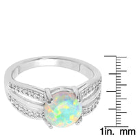 White opal engagement rings | Ladies Ring UK