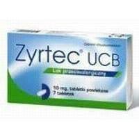 Zyrtec UCB N7 chronic and seasonal allergic rhinitis, allergic conjunctivitis, chronic idiopathic urticaria UK